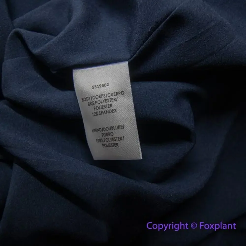 New!‎ Kay Unger Talia Column Gown navy blue, women size 10 - Picture 16 of 16